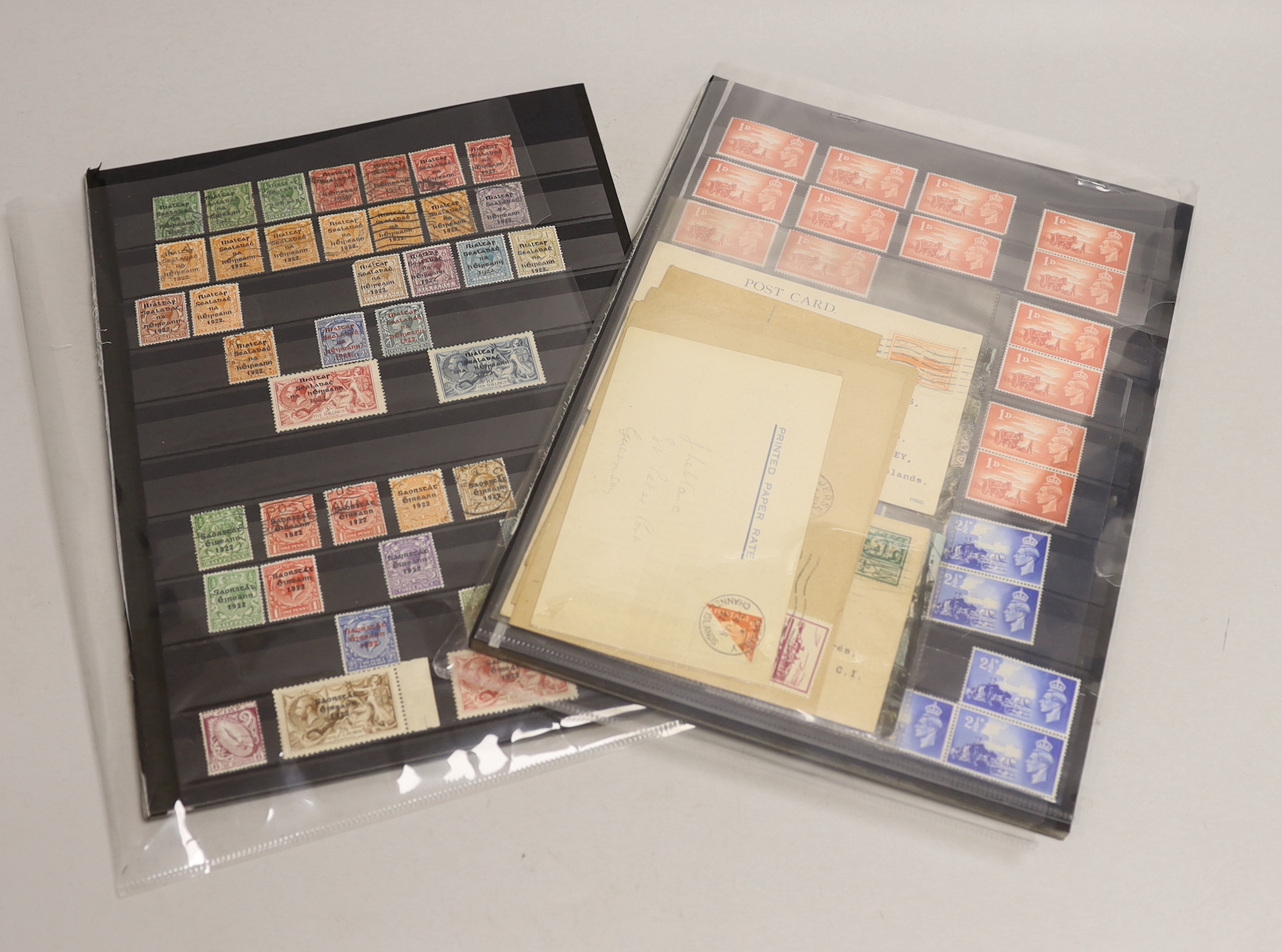 Post 1922 Irish stamps and 1940s Channel Islands stamps